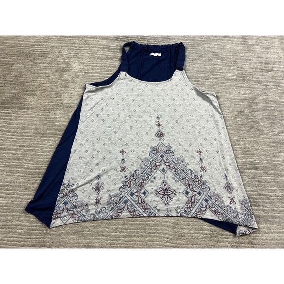 Maurices Tops - Maurices Top Womens XL Gray Blue Sleeveless Rayon‎ Blend Casual